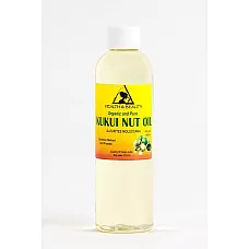 Aceite de nuez de Kukui portador orgánico prensado en frío natural 100% puro 4 oz