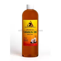Aceite de lanolina, grado farmacéutico, piel farmacéutica, labios, cabello, hidratación, 100% puro, 64 oz