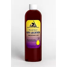 Lecitina soja líquido sin blanquear líquido emulsionante estabilizador emoliente puro 12 oz