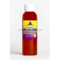 Lécithine de soja émollient non blanchie d'émulsifiant stabilisant liquide fluide pur 2 oz
