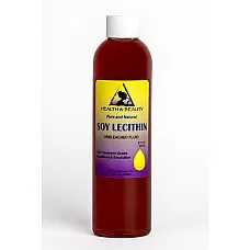 Lecitina soja líquido sin blanquear líquido emulsionante estabilizador emoliente puro 8 oz