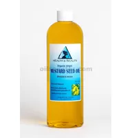Aceite de mostaza virgen sin refinar orgánico prensado en frío crudo premium fresco puro 16 oz