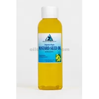 Mustard oil organic unrefined virgin cold pressed raw premium fresh pure 2 oz