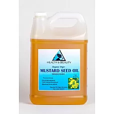 Aceite de mostaza virgen sin refinar orgánico prensado en frío crudo premium fresco puro 7 lb