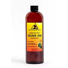 Aceite de oliva virgen extra orgánico sin refinar crudo prensado en frío premium puro 16 oz