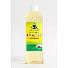 Portador orgánico refinado de aceite de maní prensado en frío 100% puro 64 oz