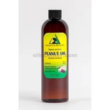 Aceite de cacahuete sin refinar portador orgánico virgen prensado en frío puro crudo 12 oz