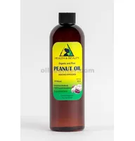 L'huile d'arachide non raffiné froid véhicule organique pressé pur brut vierge 24 oz