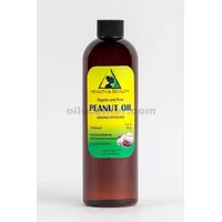 L'huile d'arachide non raffiné froid véhicule organique pressé vierge brut pur 12 oz