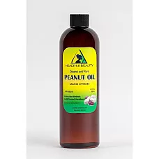 Aceite de cacahuete sin refinar portador orgánico virgen prensado en frío puro crudo 36 oz