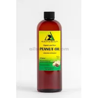 L'huile d'arachide véhicule organique non raffiné, pressée à froid pur brut vierge 48 oz