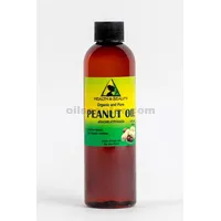 Aceite de cacahuete sin refinar portador orgánico virgen prensado en frío puro crudo 4 oz