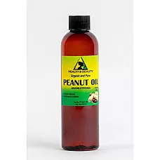 Aceite de cacahuete sin refinar portador orgánico virgen prensado en frío puro crudo 4 oz