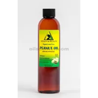 Aceite de cacahuete sin refinar portador orgánico virgen prensado en frío puro crudo 8 oz