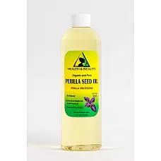 Aceite de semilla de perilla portador orgánico prensado en frío premium fresco 100% puro 12 oz
