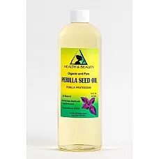 Aceite de semilla de perilla portador orgánico prensado en frío premium fresco 100% puro 32 oz