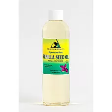 Aceite de semilla de perilla portador orgánico prensado en frío premium fresco 100% puro 4 oz