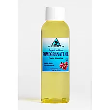Aceite de semilla de granada refinado orgánico prensado en frío natural fresco 100% puro 2 oz