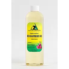 Aceite de semilla de frambuesa roja portador orgánico refinado prensado en frío 100% puro 12 oz