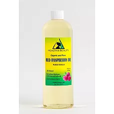 Aceite de semilla de frambuesa roja portador orgánico refinado prensado en frío 100% puro 16 oz