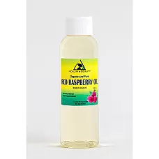 Aceite de semilla de frambuesa roja portador orgánico refinado prensado en frío 100% puro 2 oz