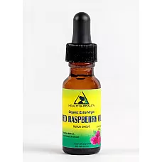 Aceite de semilla de frambuesa roja cuentagotas de vidrio puro orgánico refinado en frío sin refinar 0.5 oz