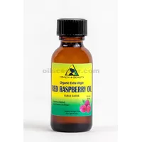Red raspberry seed oil unrefined organic cold pressed pure glass bottle 1 oz