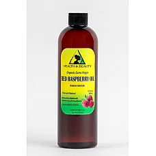 Aceite de semilla de frambuesa roja sin refinar orgánico extra virgen prensado en frío puro 12 oz