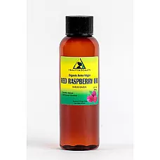 Aceite de semilla de frambuesa roja sin refinar orgánico extra virgen prensado en frío puro 2 oz