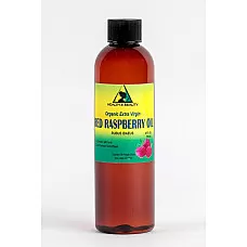 Aceite de semilla de frambuesa roja sin refinar orgánico extra virgen prensado en frío puro 4 oz