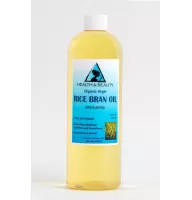 Aceite de salvado de arroz portador orgánico sin refinar virgen prensado en frío puro crudo 48 oz