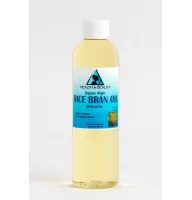 Rice bran oil unrefined organic carrier cold pressed virgin raw pure 4 oz