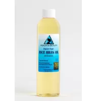 Rice bran oil unrefined organic carrier cold pressed virgin raw pure 8 oz
