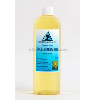 Aceite de salvado de arroz sin refinar orgánico, portador, prensado en frío, puro y crudo 48 oz