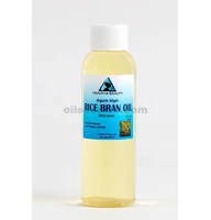 Rice bran oil unrefined organic carrier cold pressed raw pure 2 oz