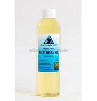 Rice bran oil unrefined organic carrier cold pressed raw pure 8 oz