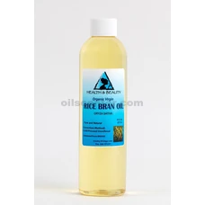  Huile de son de riz non raffinée biologique, huile végétale de support, pressée à froid, pure 8 oz