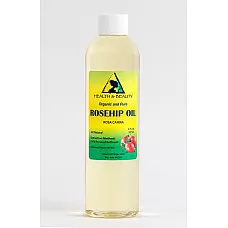 Aceite de semilla de rosa mosqueta refinado portador orgánico prensado en frío premium 100% puro 8 oz