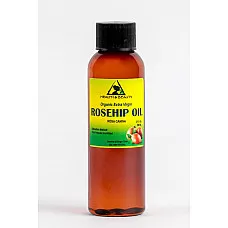 Aceite de semilla de rosa mosqueta sin refinar orgánico extra virgen prensado en frío premium puro 2 oz