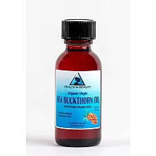 Sea buckthorn oil unrefined organic virgin co2 extracted pure glass bottle 1 oz