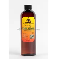 Expeller de soporte orgánico sin refinar de aceite de sésamo prensado virgen puro puro 36 oz