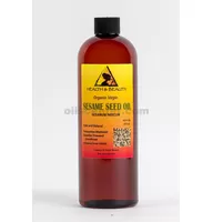 Expeller de soporte orgánico sin refinar de aceite de sésamo prensado virgen puro puro 64 oz