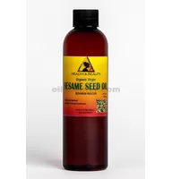 Expeller de soporte orgánico sin refinar de aceite de sésamo prensado virgen crudo puro 4 oz