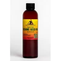 Expeller de soporte orgánico sin refinar de aceite de sésamo prensado virgen crudo puro 4 oz