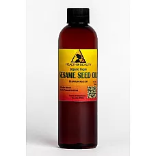 Expeller de soporte orgánico sin refinar de aceite de sésamo prensado virgen crudo puro 4 oz