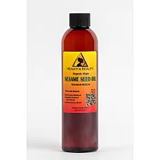 Expeller de soporte orgánico sin refinar de aceite de sésamo prensado virgen puro puro 8 oz
