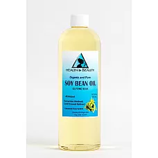 Soja / aceite de soja portador orgánico aceite de soja prensado en frío 100% puro 64 oz