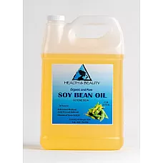 Soja / aceite de soja portador orgánico aceite de soja prensado en frío 100% puro 7 lb