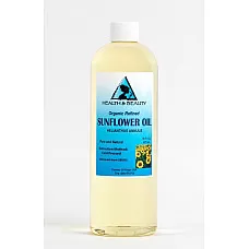 Sunflower oil refined organic carrier cold pressed pure 64 oz