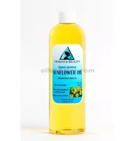 Sunflower oil unrefined organic carrier cold pressed virgin raw pure 12 oz